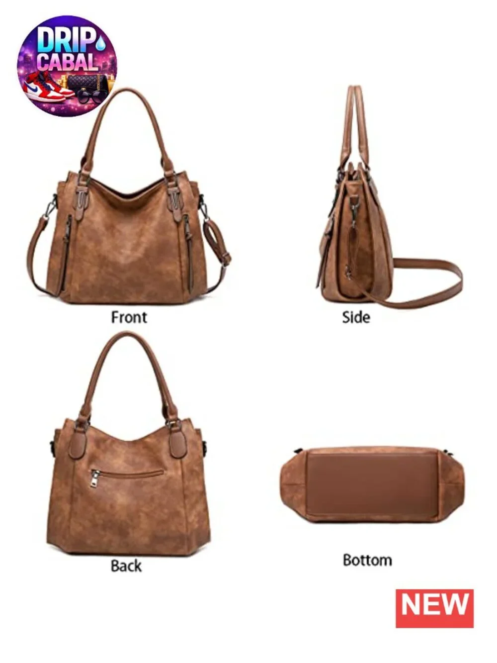 Hobo Bags for Women Faux Leather Shoulder Crossbody Purse Boho Handbag